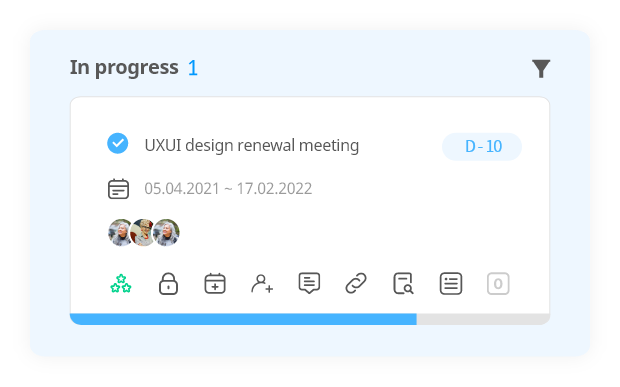 Detailed view of Kanban board task